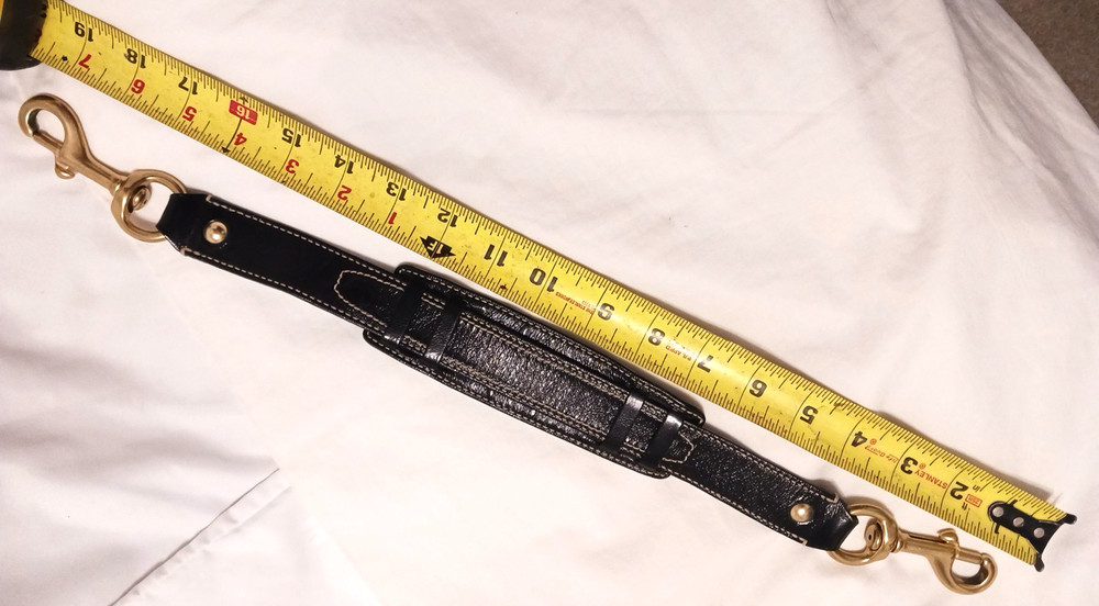 Dooney And Bourke Replacment Shoulder Strap,Black leather,white stitching