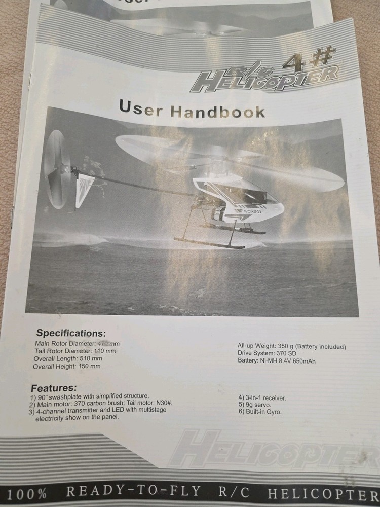 Walkera R/C 4 helicopter 4 channel rtf bundle