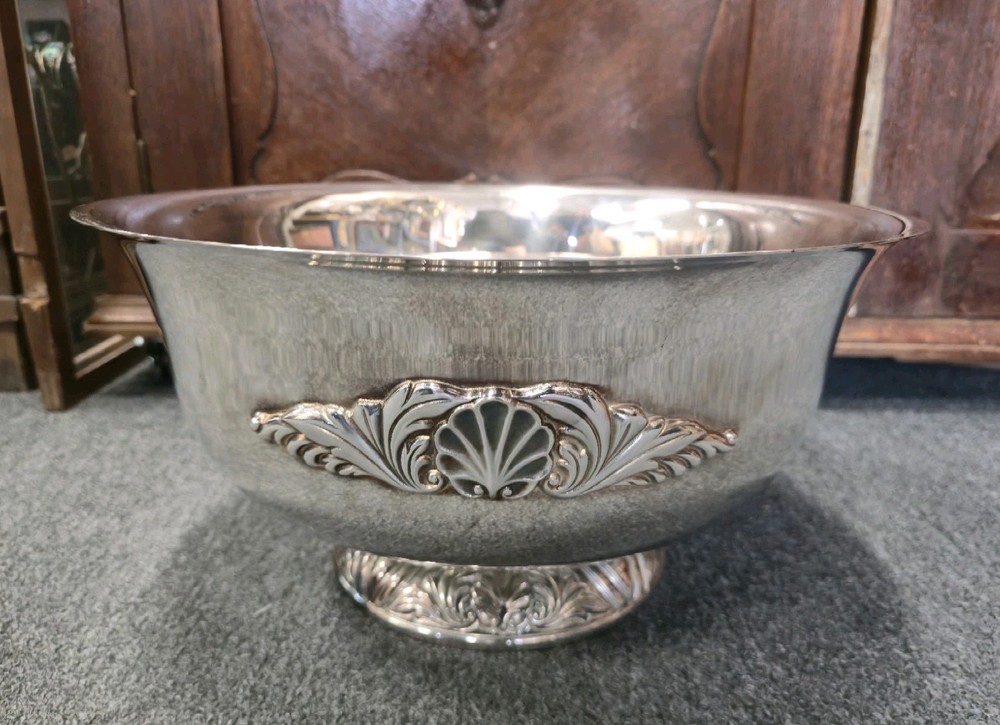 Neiman Marcus Silverplate Punch Bowl 15 Inch Vintage