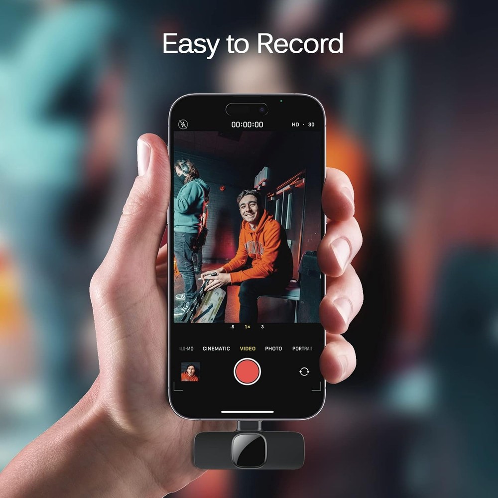 Professional Wireless Lavalier Lapel Microphone for iPhone, iPad, Mini Video...