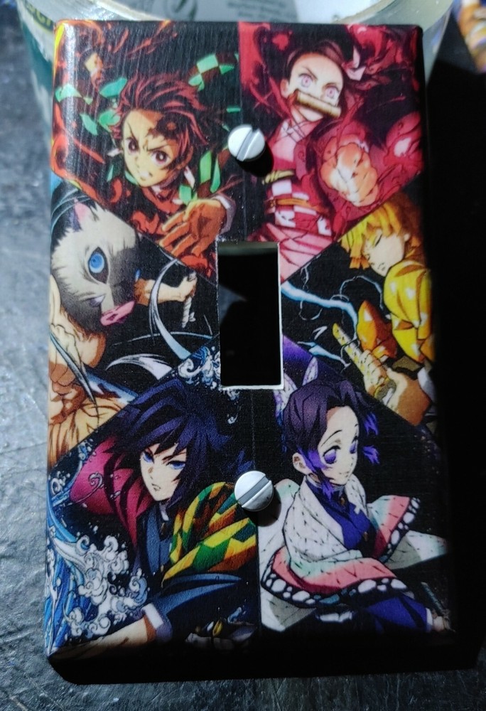 Custom Handmade Demon Slayer - Single Toggle Light Switch Cover