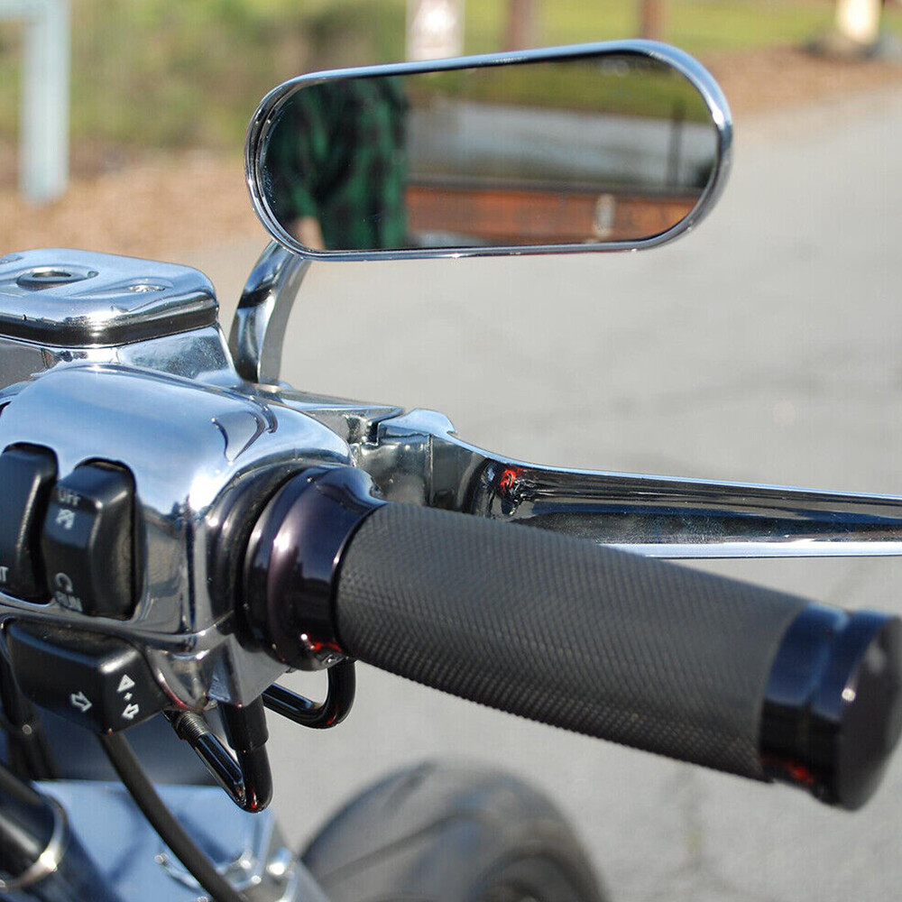Directly Replace Rear view Mirrors Clear Mirror & Chrome Shell & Chrome Stem