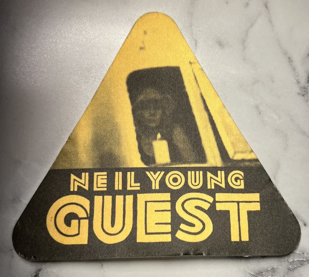 Neil Young Backstage Pass Yellow Guest Cloth Variant