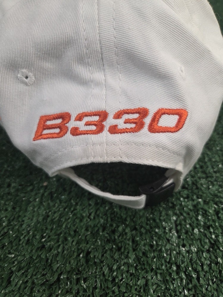 Bridgestone B330 Golf Hat White And Orange Adjustable Back