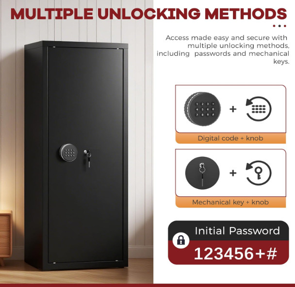 12-15 Gun Safe for Rifles, Fireproof Gun Safe for Rifles and Pistols
