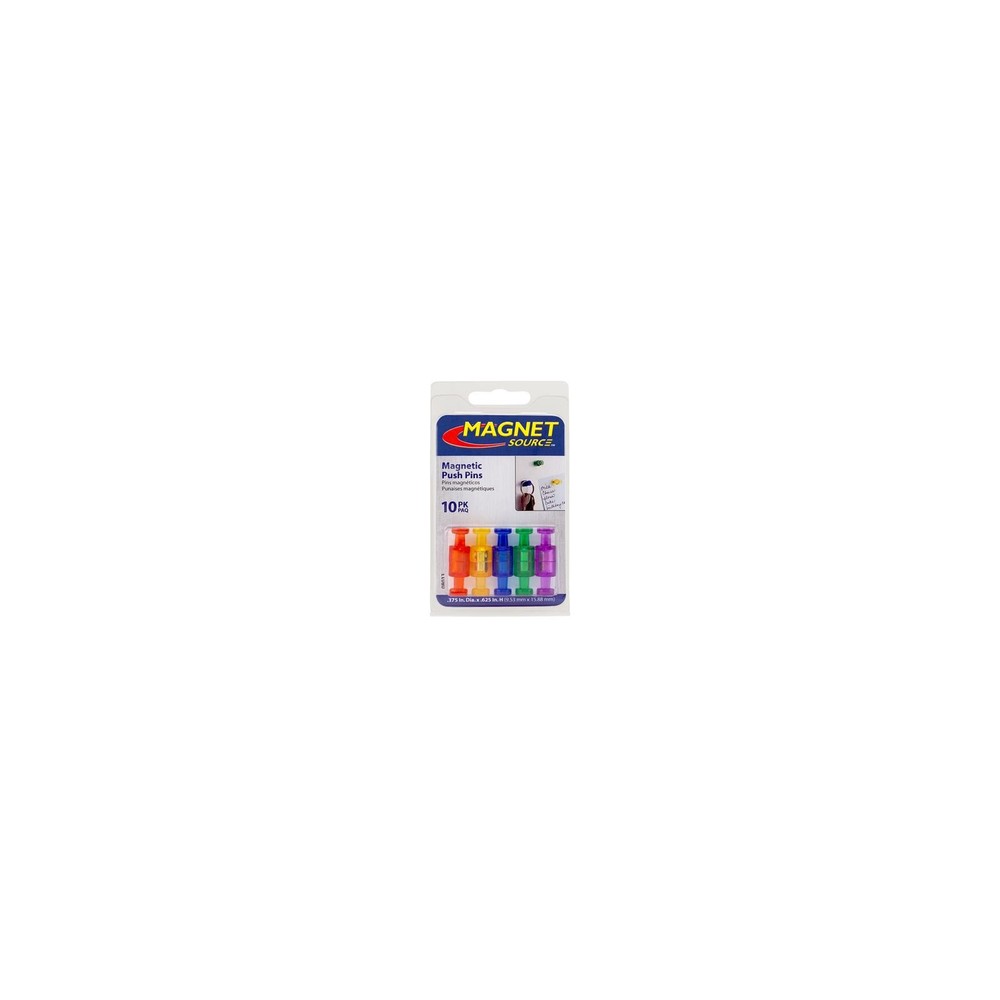 Magnetsource 08013 Push Pin Magnets, 10-Ct. - Quantity 6