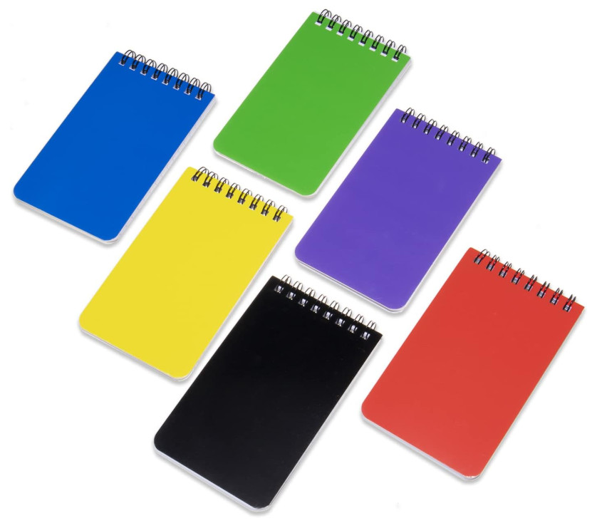 6 pack Pocket Notebook Small Notepad Pocket Notepad Small Spiral Notebooks 3X5''