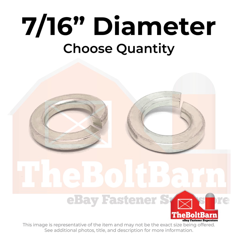 7/16" 316 Stainless Steel Split Lock Washers (Pick Quantity)