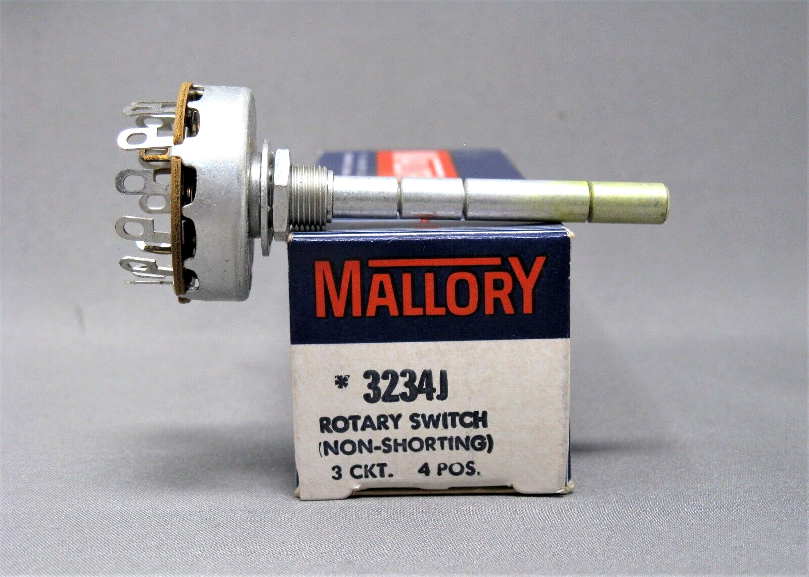 MALLORY #3234J Rotary Switch (Non-Shorting) 3 CKT / 4 POS