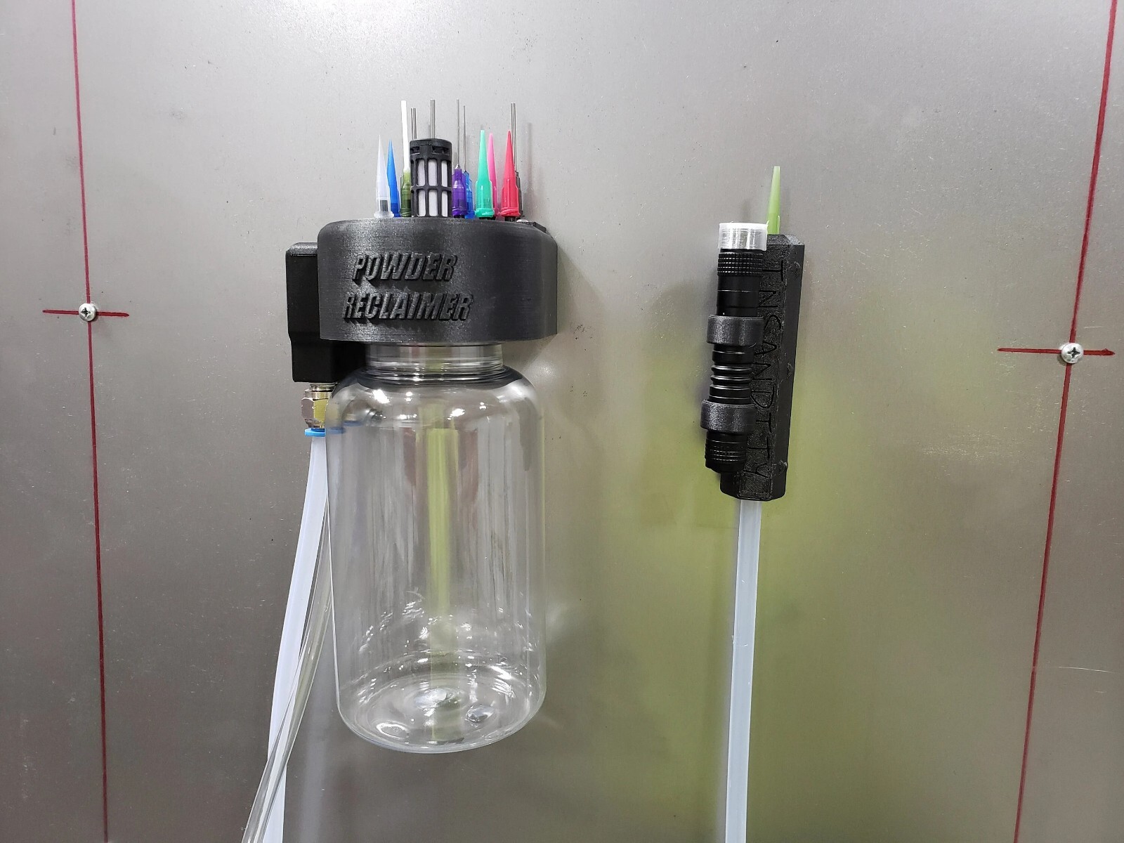 Pneumatic Micro Vacuum for Powder Coating - Easily Remove Powder! Two Tone Wheel