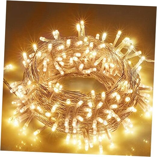 Christmas String Lights 200 LEDs Indoor String Lights 8 Modes 66FT Warm White