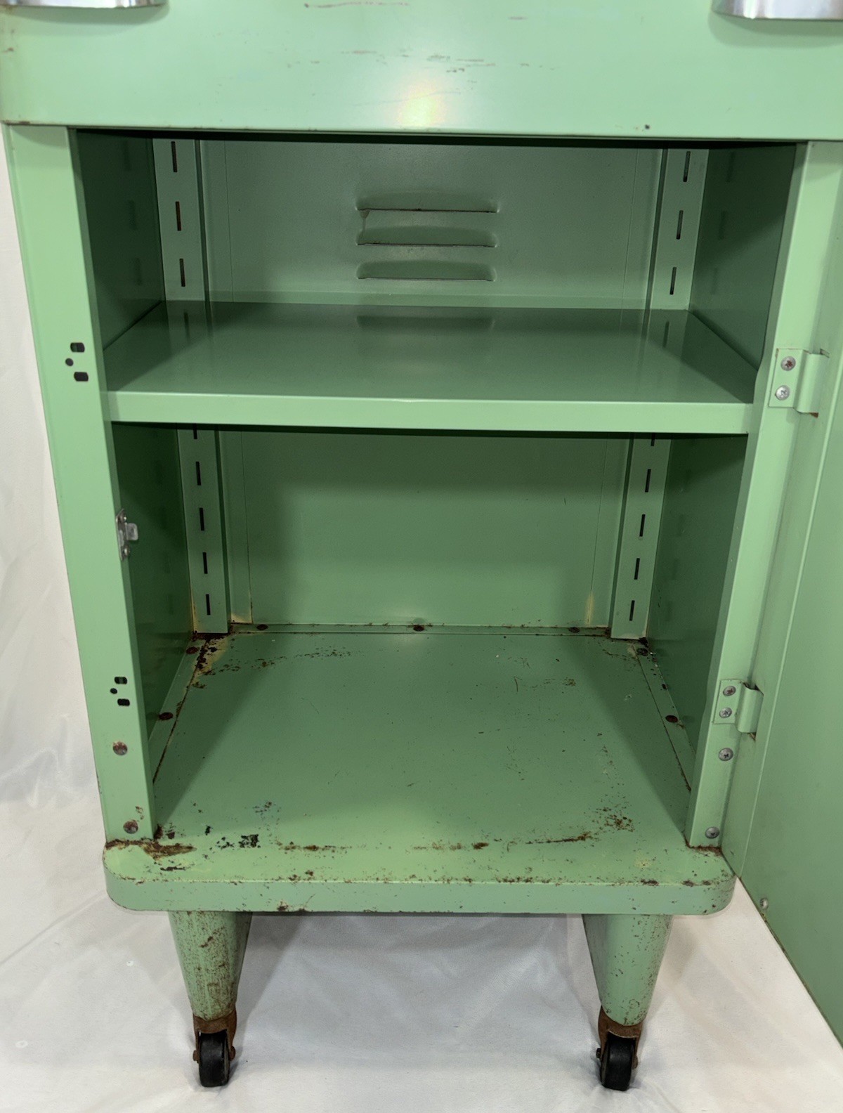 1940s Royal Metal Manufacturing Cabinet Nightstand Norman Bel Geddes Kem Weber