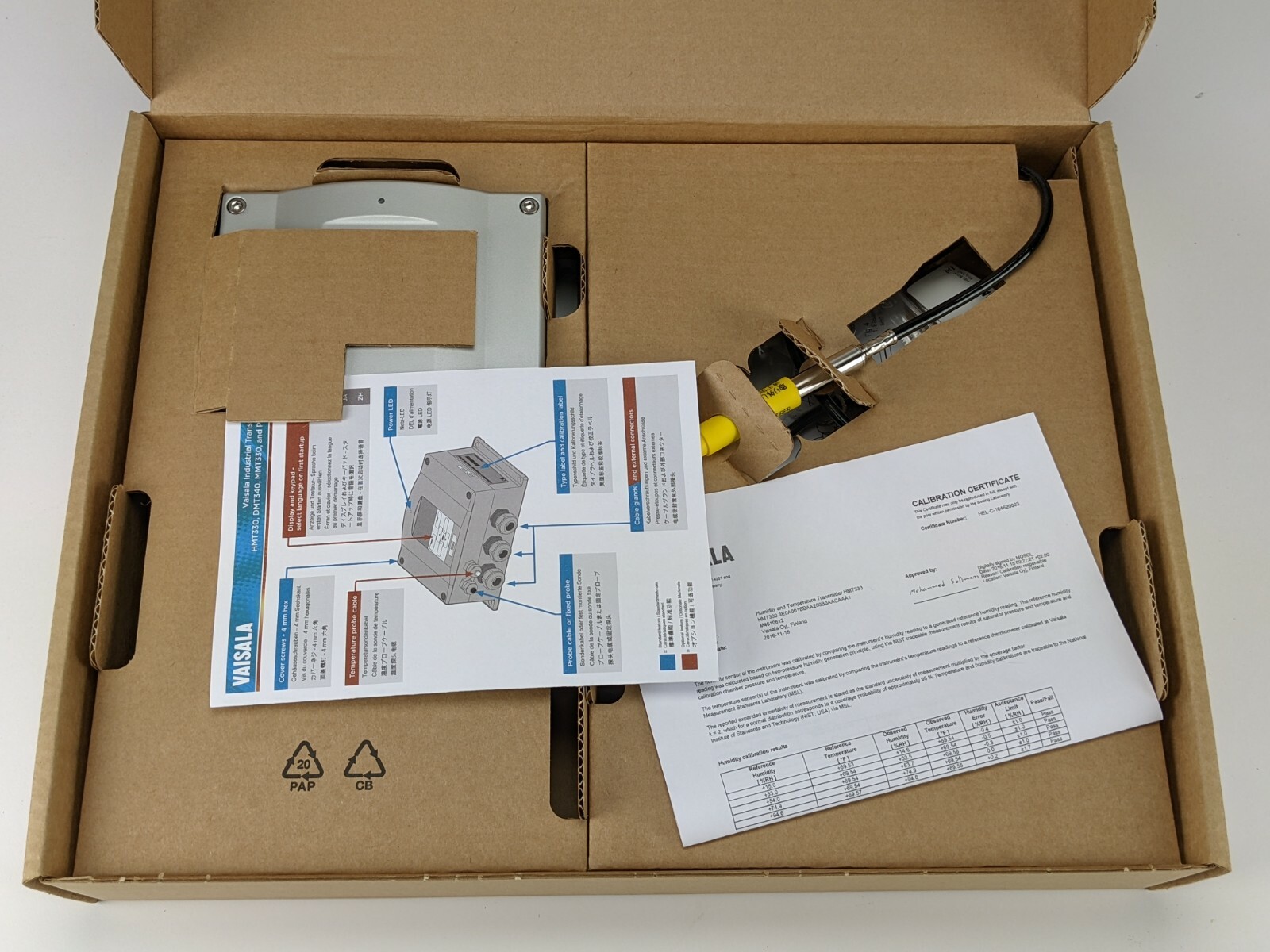 VAISALA HUMIDITY AND TEMPERATURE TRANSMITTER HMT333 HMT330 **NEW