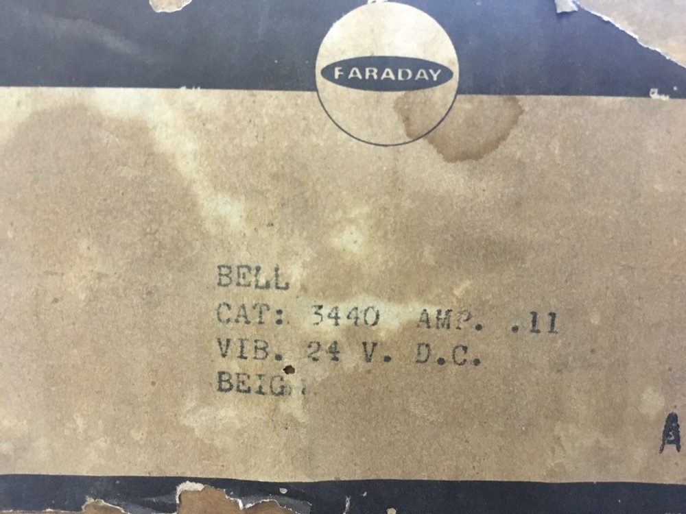FARADAY BELL VINTAGE 3440 24VDC