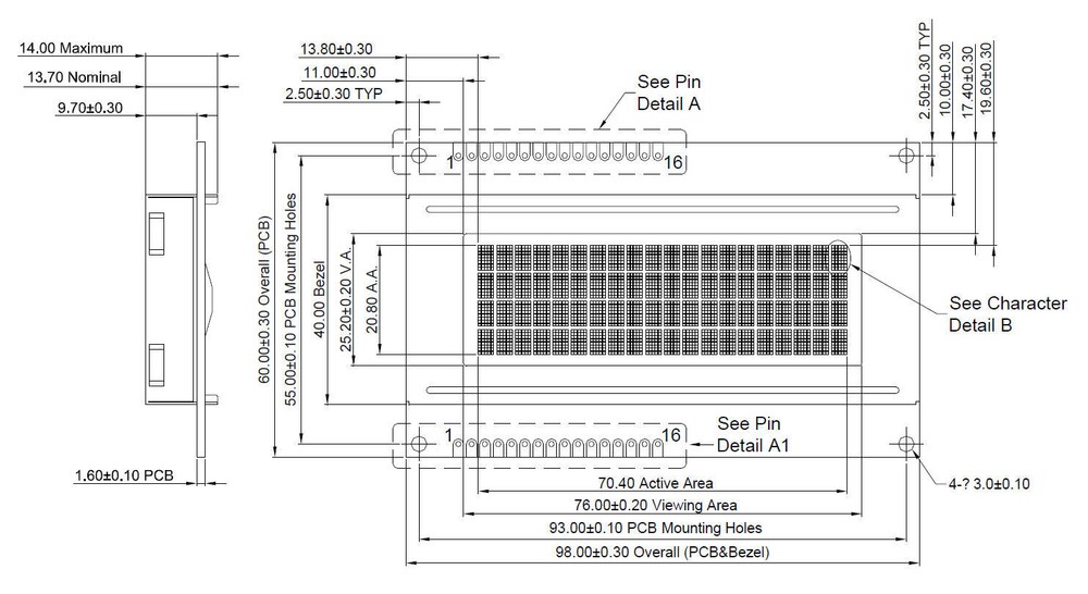 5V Black 20x4 Character LCD Module Display w/Tutorial,HD44780 Controller,Bezel