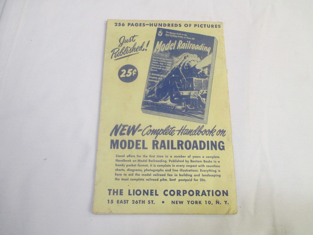 "Lionel Trains instructions for assembling & operating" Booklet from 1950.