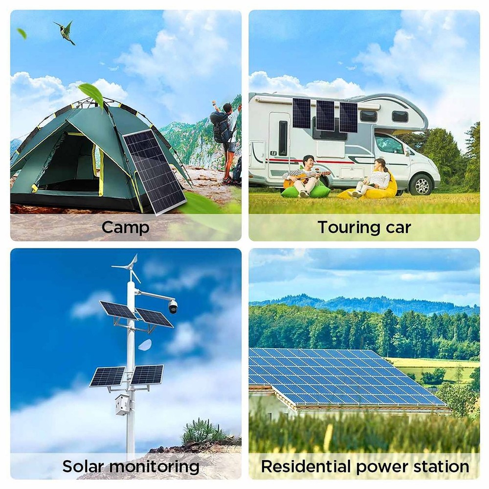10W Solar Panel 12V Trickle Charger Battery Charger Kit with 100A Controller