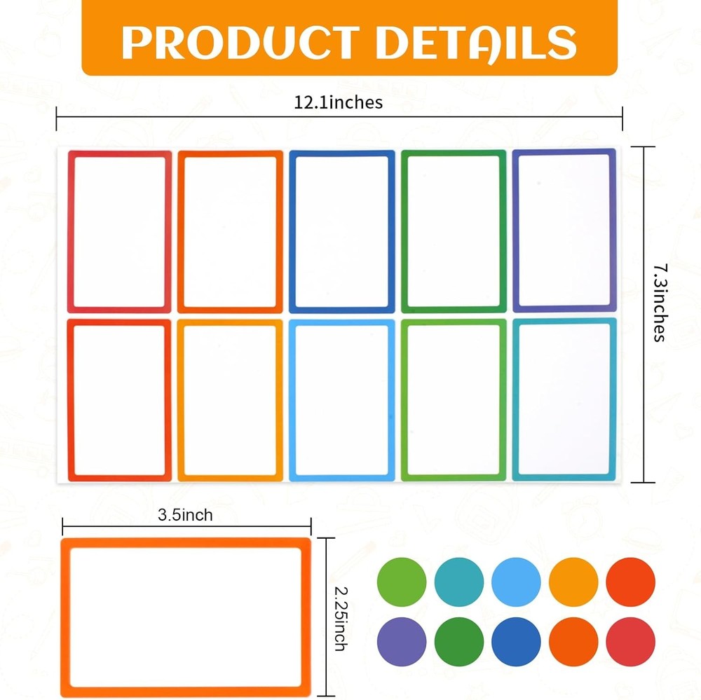 Utron 500Pcs Name Labels, 3.5x2.25 inch Blank inch, [Multiple]