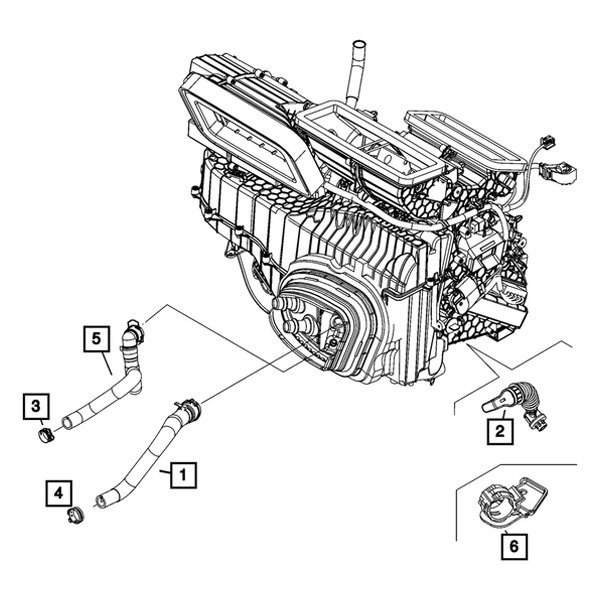 Mopar HVAC Heater Hose Assembly