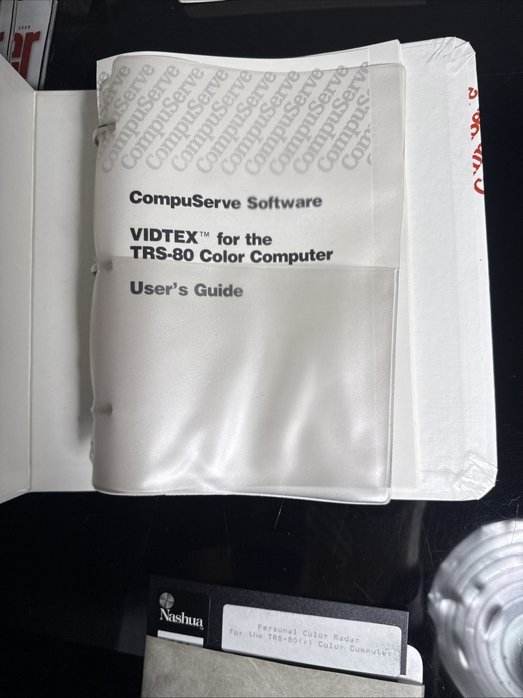 Compuserve Book Software Bundle TRS-80 Binder Guide Vtg