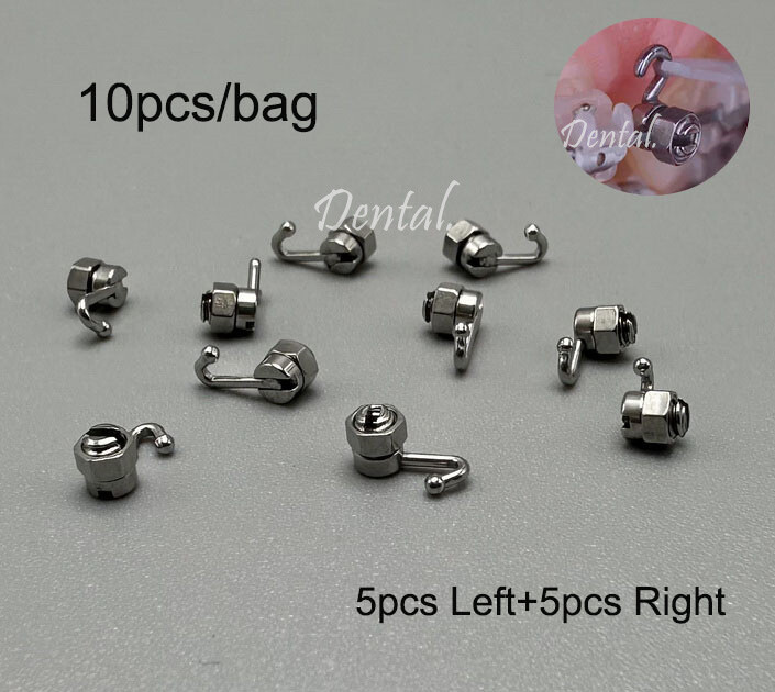 Orthodontic Crimpable Hooks Left Right Dental Arch Wire Activity Stops Hook Lock