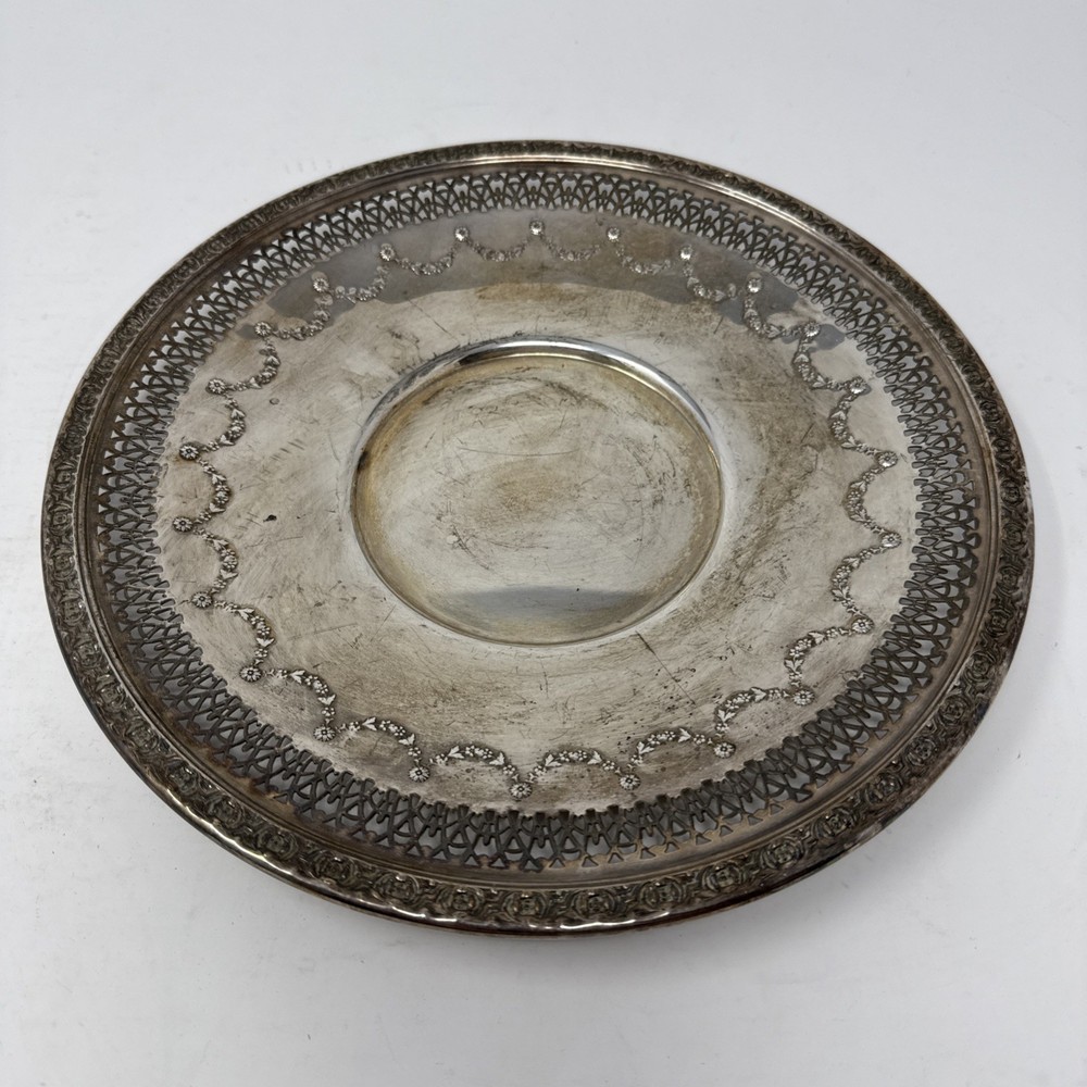 Silver Plated Plate Reed & Barton #1703 10.25” Serving Platter Sandwich Tray Vtg