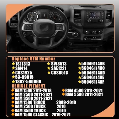 Multifunction Combination Turn Signal Switch Compatible with 2011-2021 Ram
