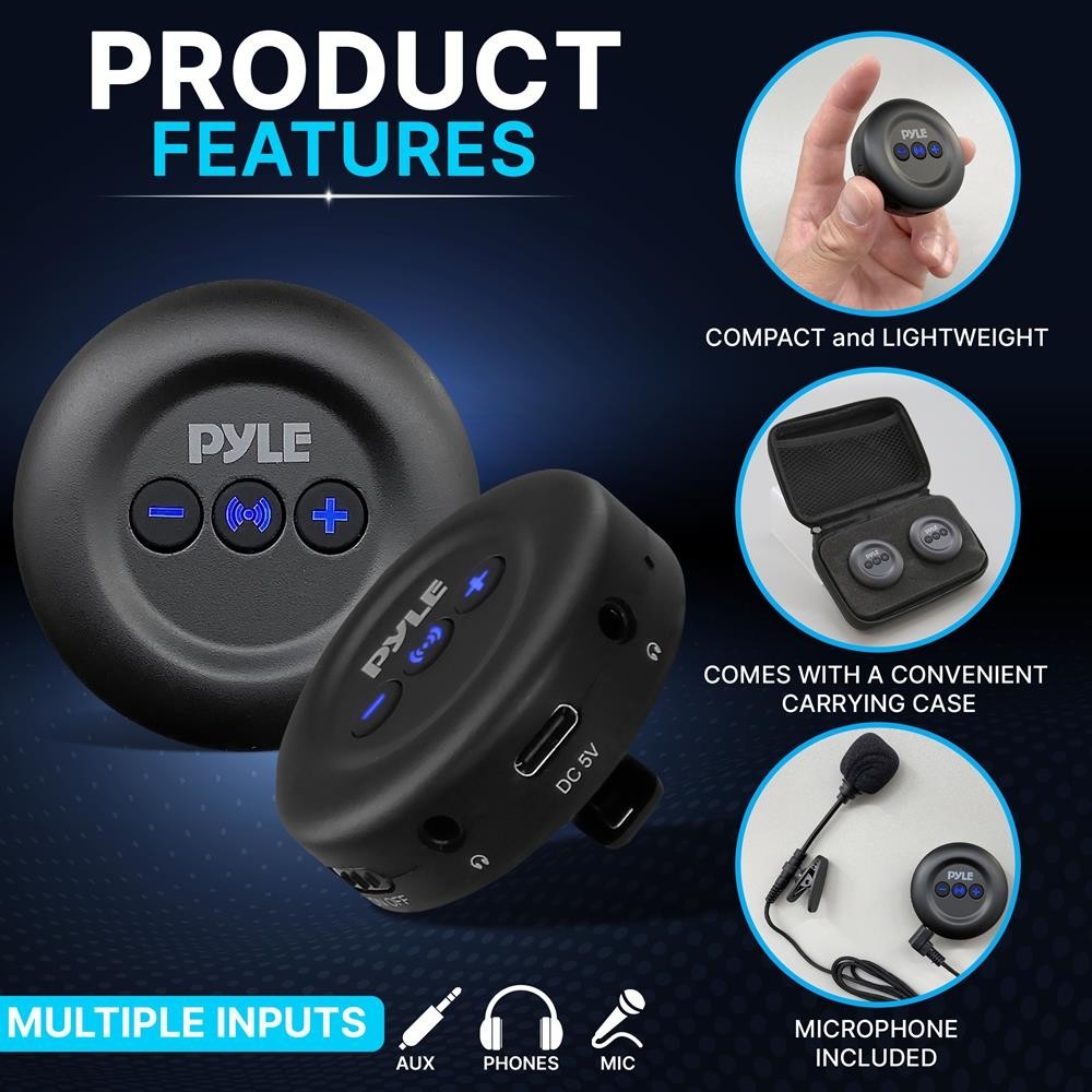 Pyle Wireless Transmitter and Receiver Set - Transmitting TV /Projector Audio