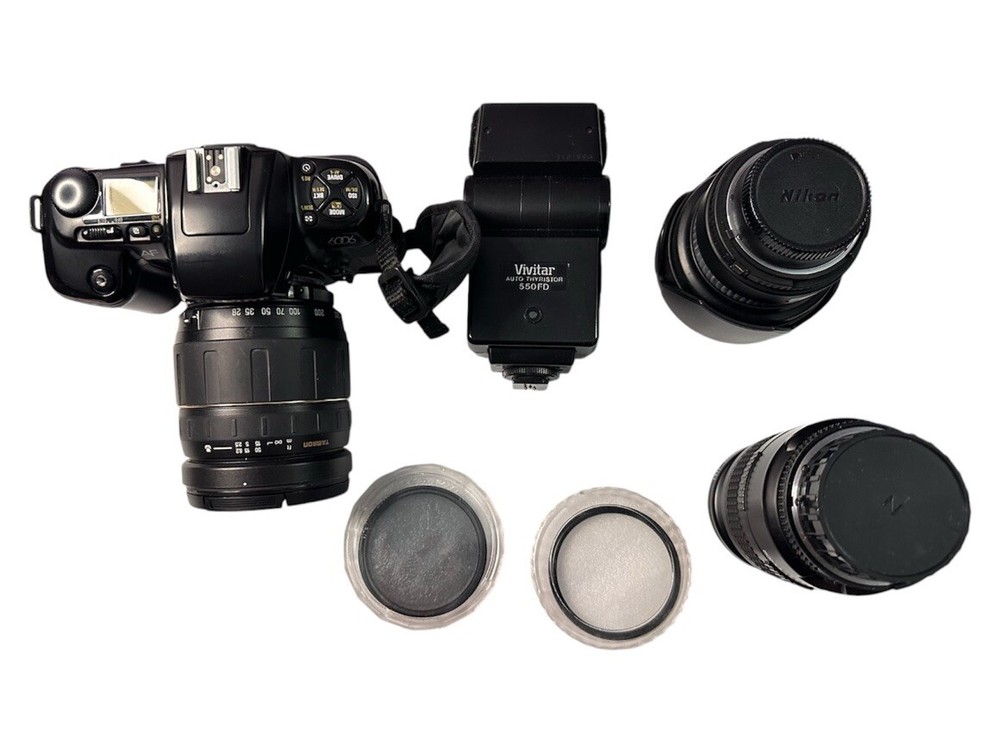 Nikon N6006 Camera Bag Bundle With Extra Lenses & Flash - Working