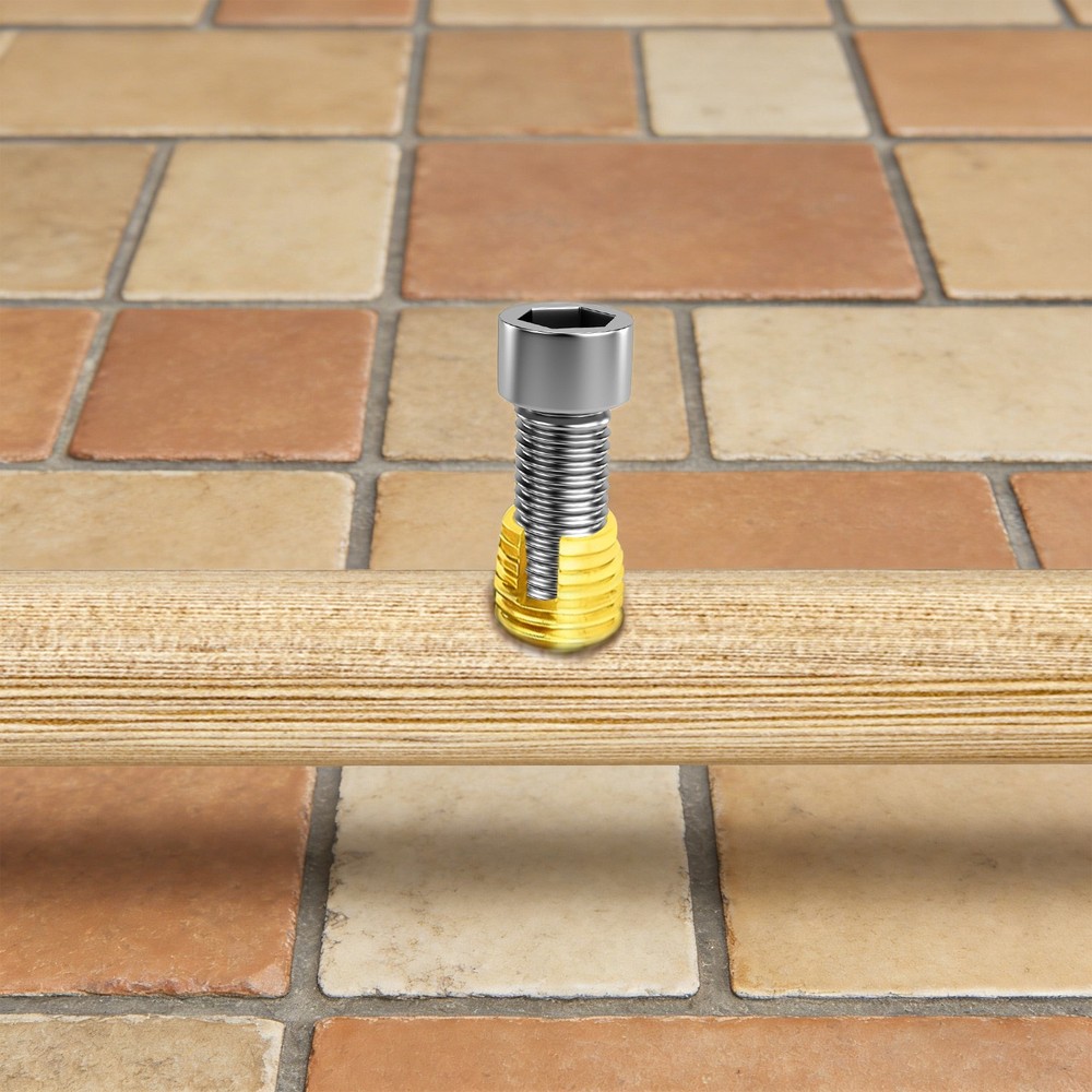 50Pcs Self Tapping Thread Inserts Set, Thread Reinforce Repair Tool Gold