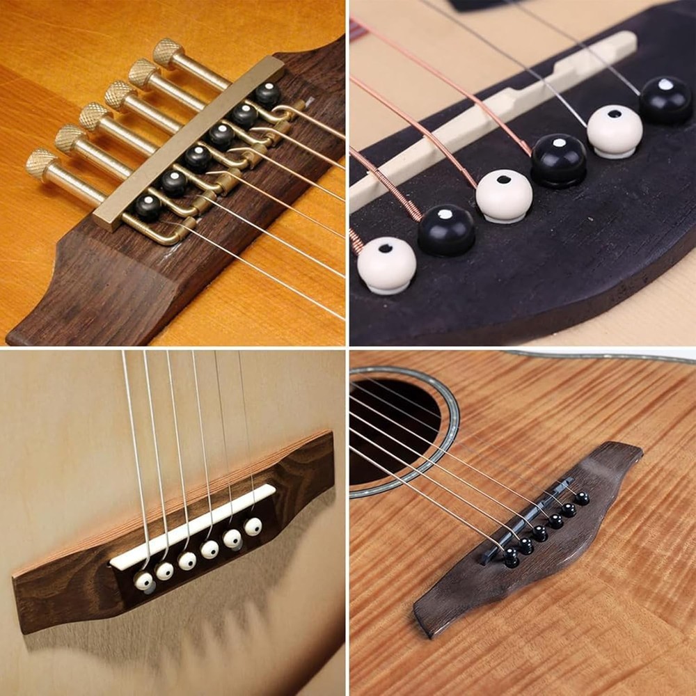 Guitar Bridge Pin Puller Remover 12pc with Nut