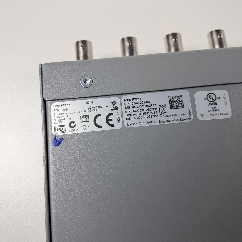 Axis P7216 Rack Mountable Video Encoder