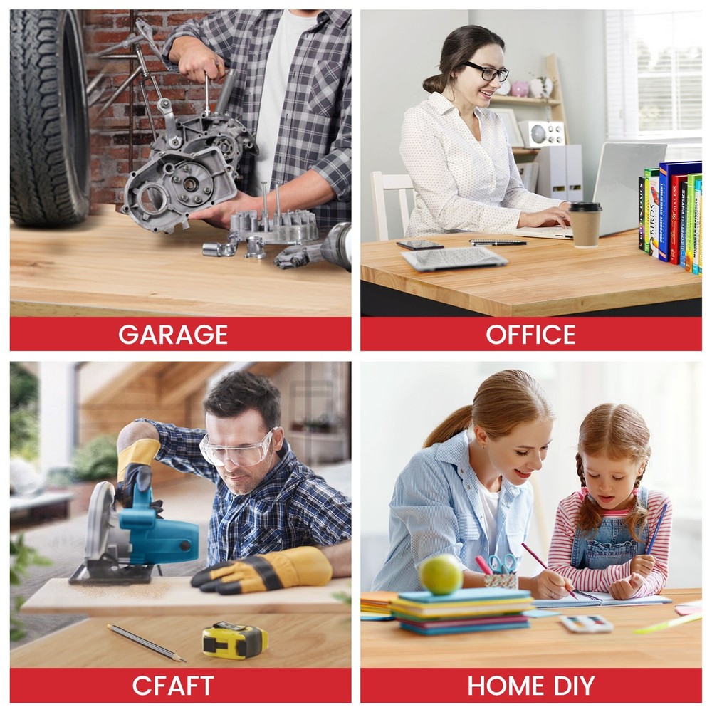 Workbench for Garage 41In Work Bench Table Adjustable Height Rubberwood