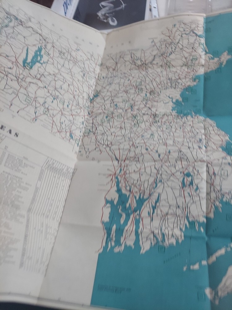 Vintage Massachusetts Tourist Map