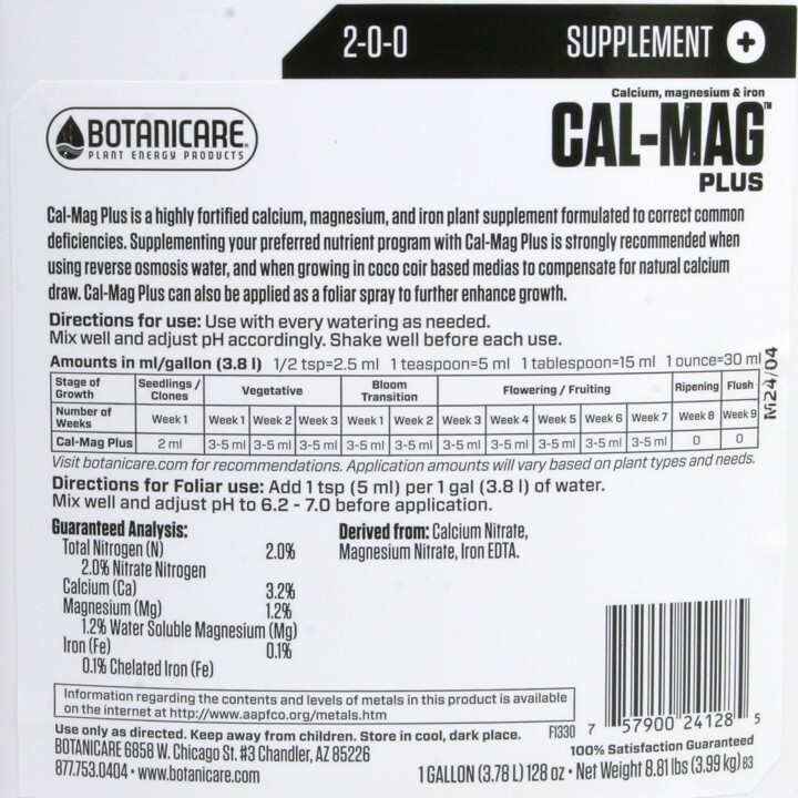 Botanicare Cal Mag Plus Supplement for Plants 4 Ounce Container