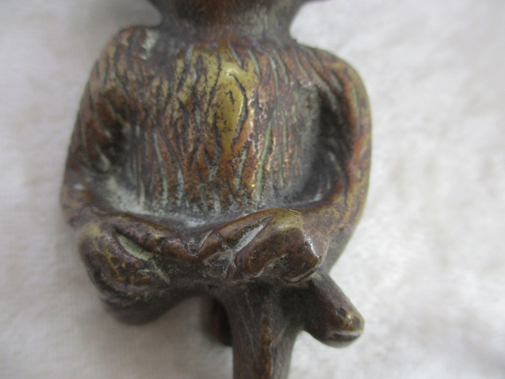 Antique Complete Bronze Lincoln Imp/Devil Door Knocker
