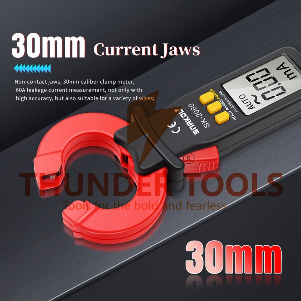 Thunder Tools 3 1/2 Digit Auto Ranging Digital Current Clamp Meter High