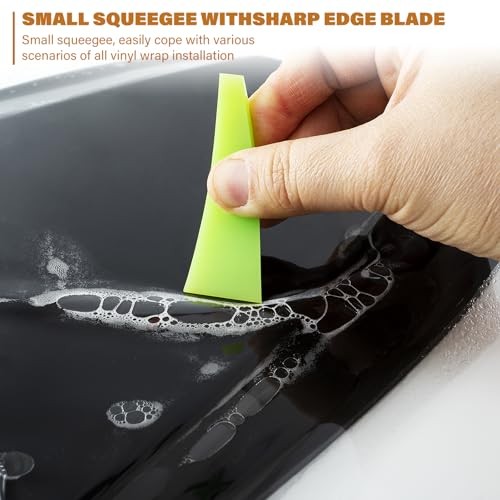Small Squeegee 2PCS PPF Squeegee Kit Anti-Scratch TPU Rubber Scraper for Car