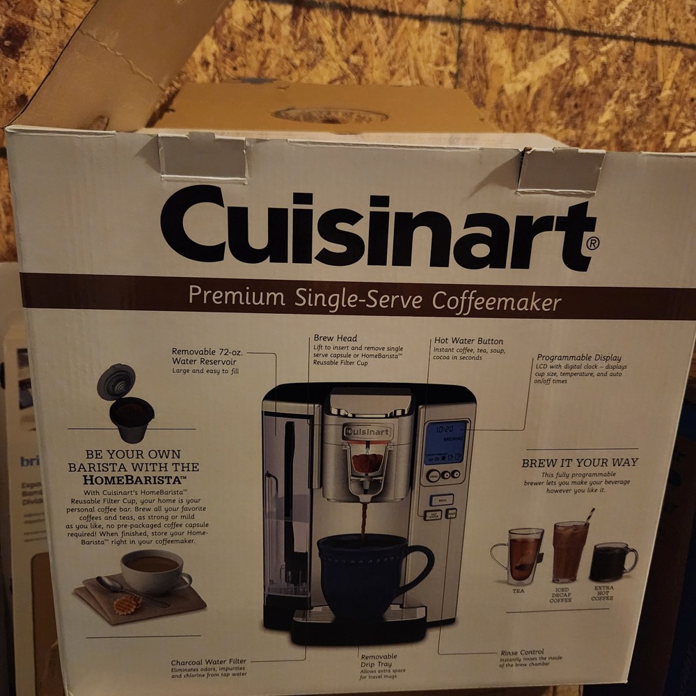 Cuisinart Premium Single-Serve Pod Coffee Machine Silver 72oz