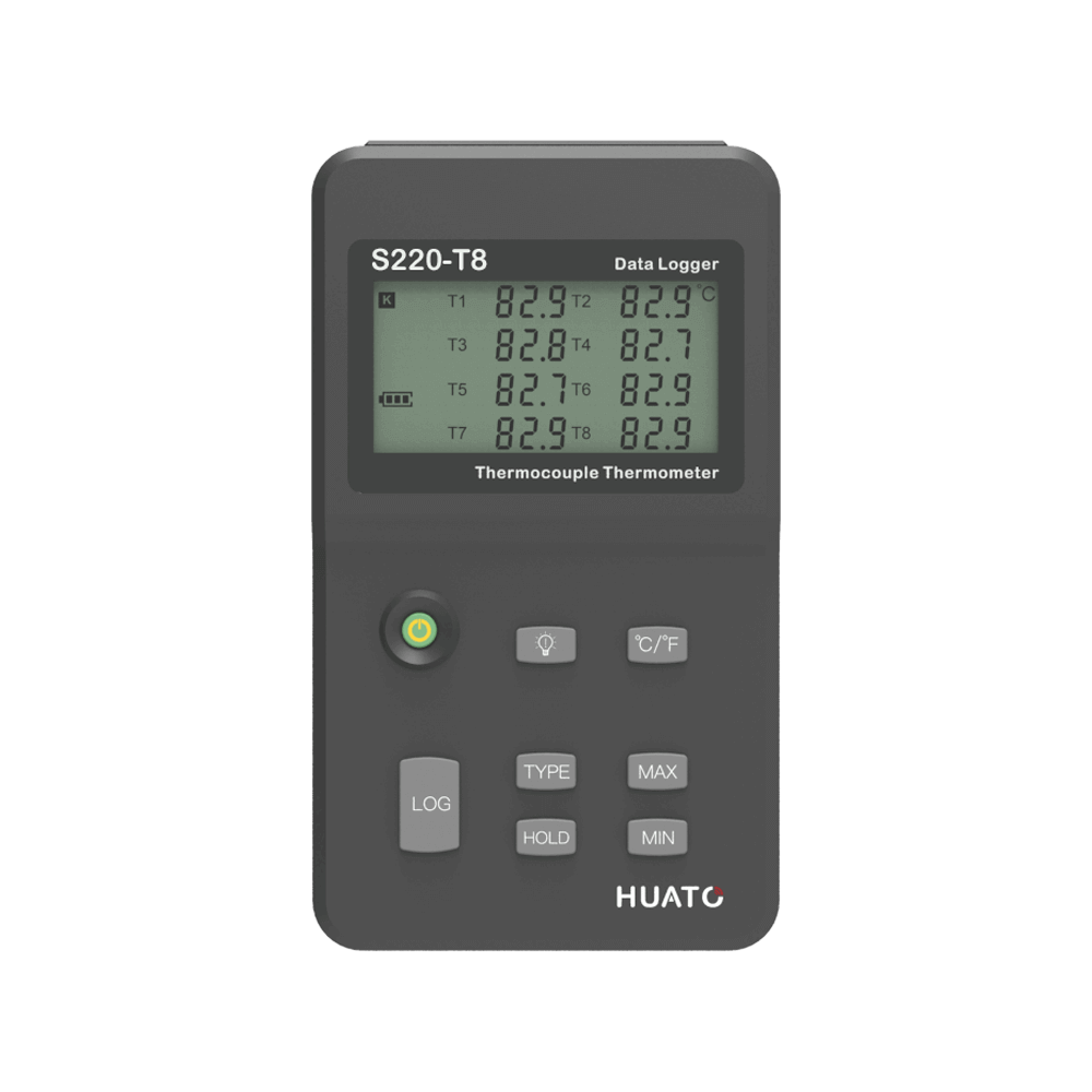 Multi-channel Handheld Thermocouple Temperature Meter Data Logger Alarm