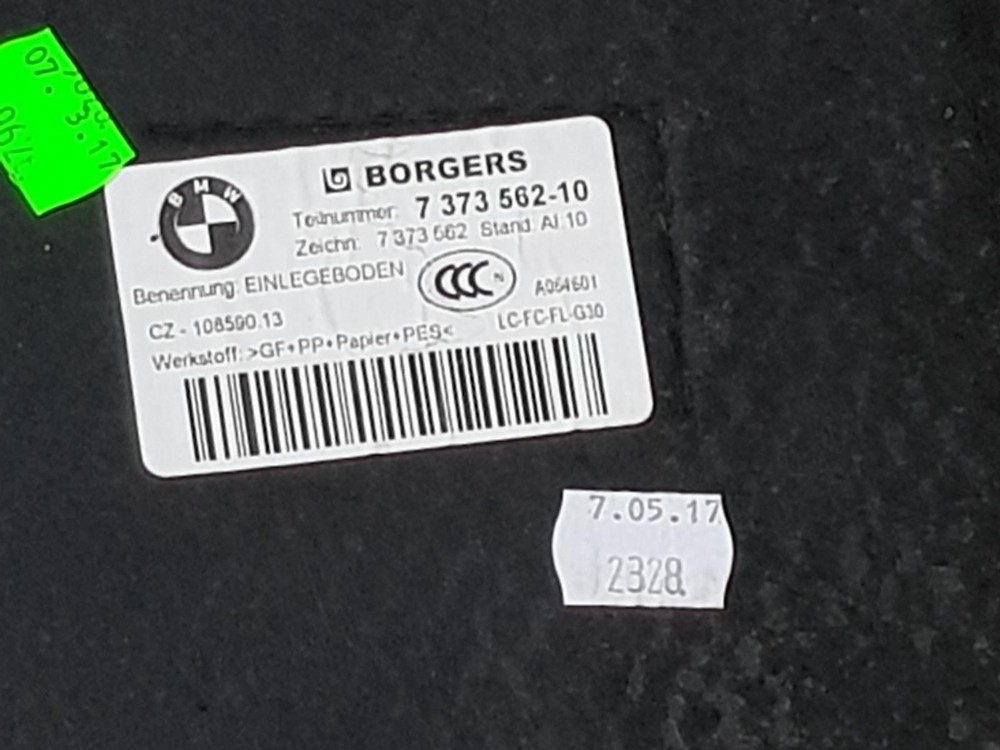 BMW 5 SERIES BOOT TRUNK FLOOR MAT LINER E61 2005