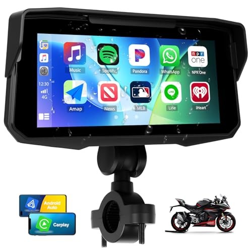6.86’’ Motorcycle GPS Navigation System with Wireless CarPlay & Android P2