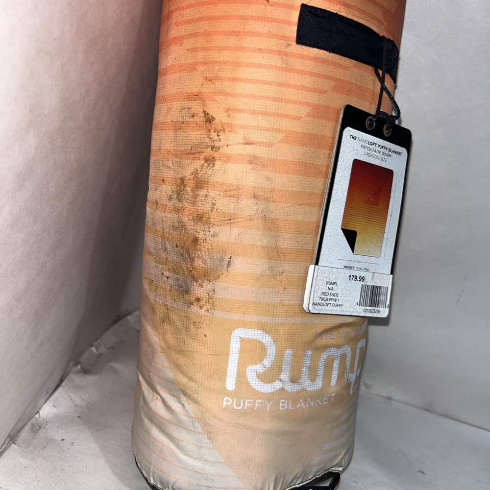 Rumpl Nano Loft Puffy Blanket Patch Fade Warm With Defects