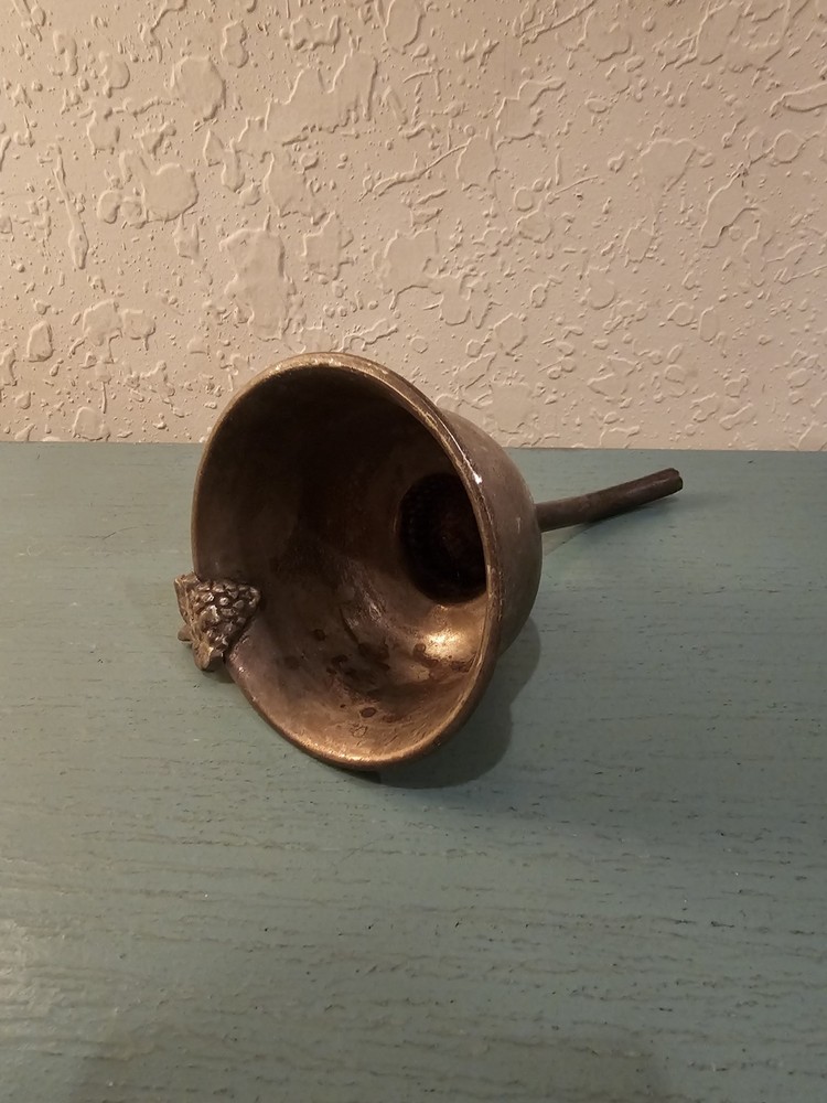 Vintage SilverPlate Wine Funnel W/Grape Design Handle-Very Good