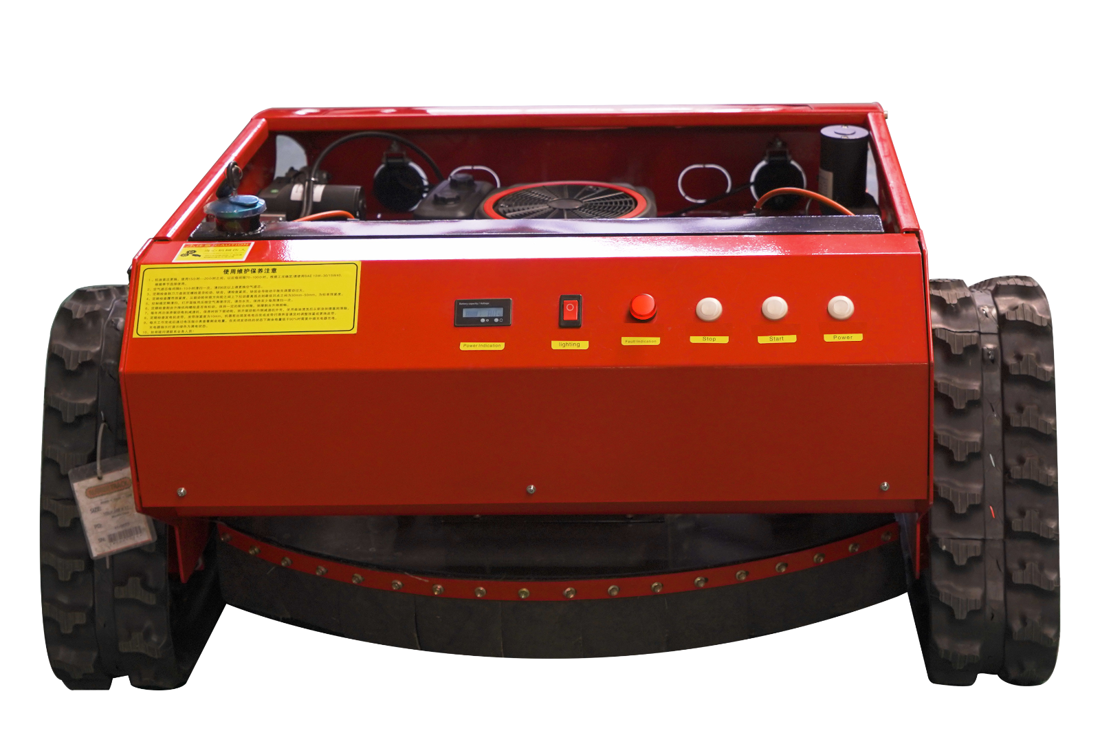 16 HP Remote Control Crawler Mower Adjustable Mowing Height Petrol Lawn Mower