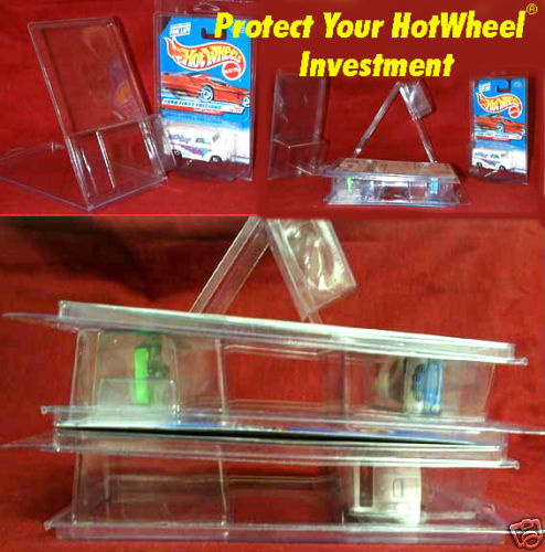 Hot Wheels 9 plastic  PROTECTORS stackable clam shell    FREE SHIPPING