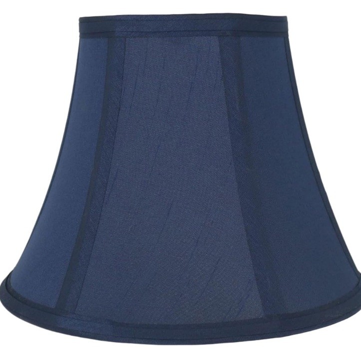 Urbanest Lamp Shade Faux Silk Softback Navy Blue Spider Fitter