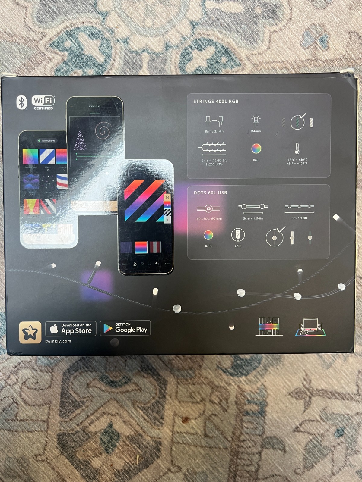 Twinkly Strings & Dots Smart LED Lights - WiFi App Controlled RGB NIB Gen II