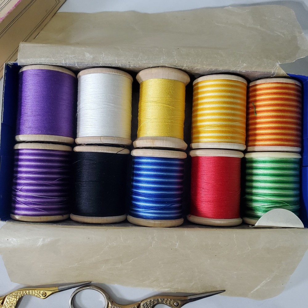 Dollfus Mieg PPAFF Machine Twist DMC Special Quality Embroidery Thread 10 Spools