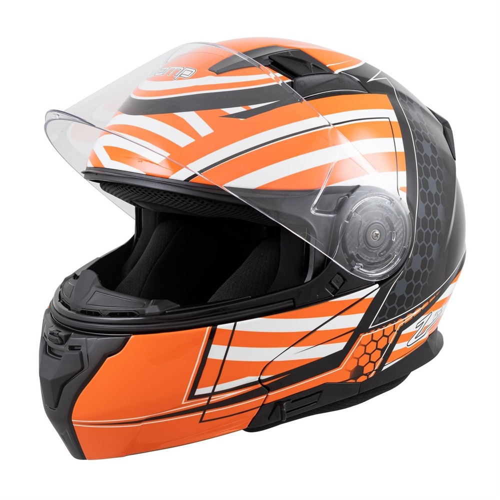 Zamp FL-4 DOT Helmet, Matte Gray Graphic, Large